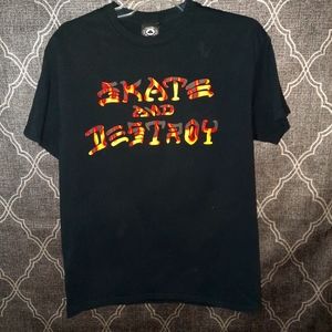 2/$20 Black Shirt Sleeve Graphic Tee 'Skate & Destroy' bought from Zumiez medium